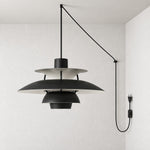 Bild in Gallery-Viewer laden, Modern Multilayer Colorful Plug‑in Swag Pendant Light - Metal Hanging Lamp