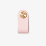Load image into Gallery viewer, Cowhide leather and brass cabinet pull handle color and size option