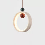 Load image into Gallery viewer, Travertine Circular Form Plug-In Pendant