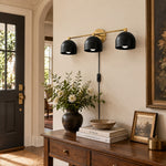 Charger l'image dans la visionneuse de galerie, Metio Dome Mid-Century Metal Plug-In Wall Light