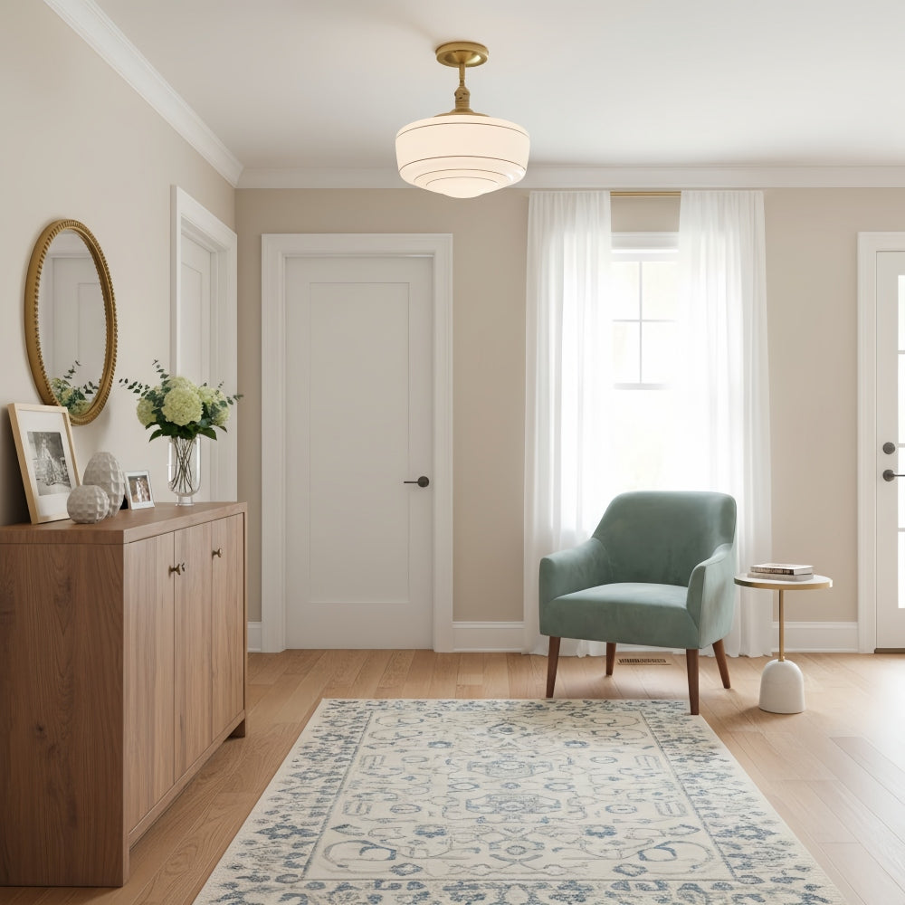 Lámpara de Techo Moderna Nalaviro - Pantalla de Vidrio para Sala y Recibidor