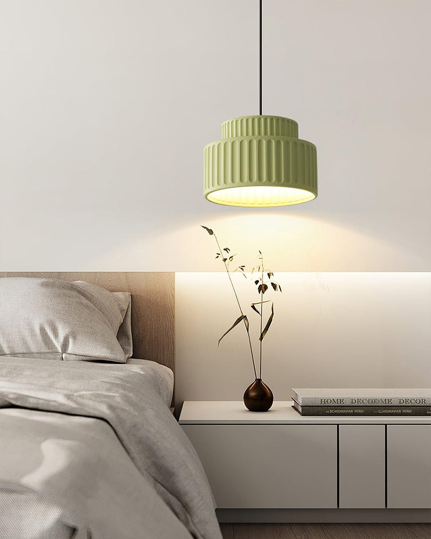 Lampe suspendue en résine de style nordique traditionnel orange câblée