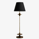 Cargar imagen en el visor de la Galería, Black vintage fabric shade floor lamp