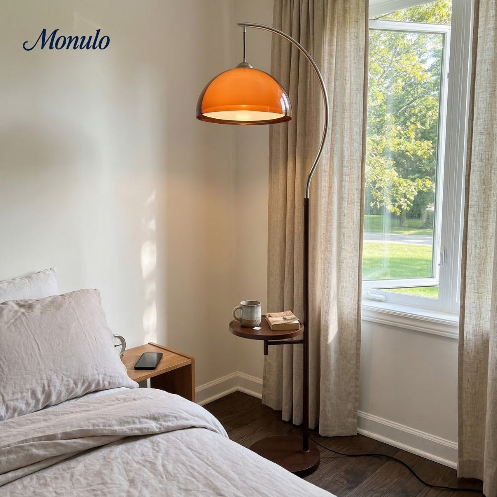 Lámpara de pie de línea moderna y limpia Sunset Afterglow Luz minimalista para dormitorio y salón