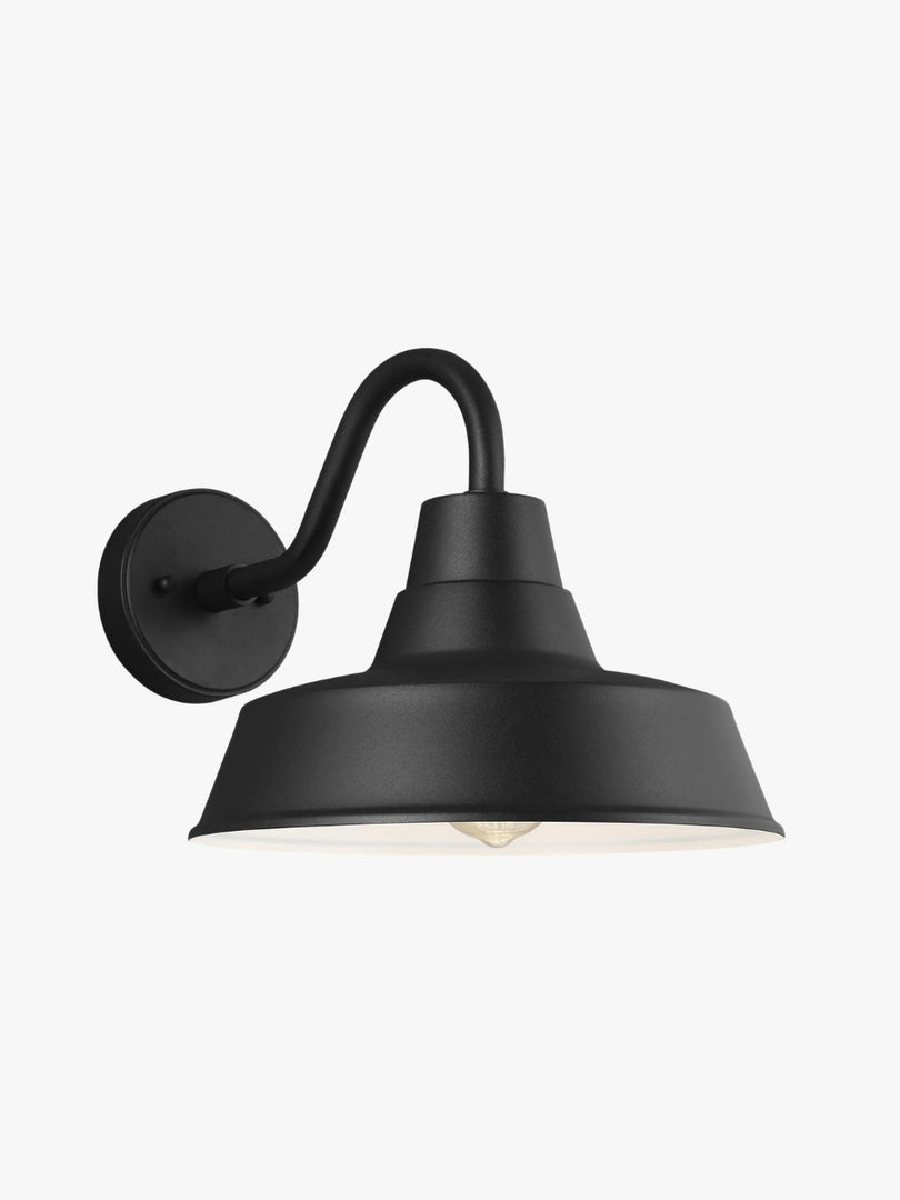Aplique de pared para granero de exterior Korvi: iluminación retro de aluminio resistente