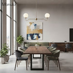 Charger l&#39;image dans la visionneuse de galerie, Lustre globe en verre courbé Glorica – Luminaire moderne pour chambre 
