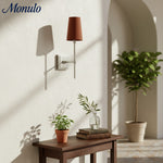 Load image into Gallery viewer, Rowan Elegant White-Linen Shade Wall Lamp – Retro Metal Wall Light for Bedroom &amp; Hallway