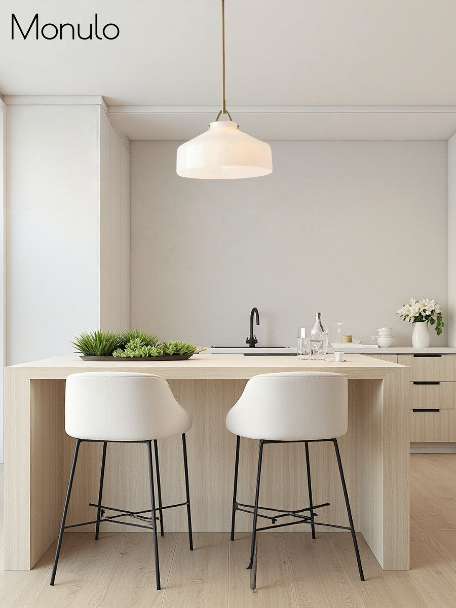 Hanton Nordic Metal Henry Pendant Light - Minimalist Glass And Metal Shade