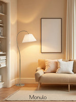 Load image into Gallery viewer, Luvora Pleated Shade Floor Lamp - Adjustable Linen Light in Farmhouse Style

