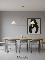 Load image into Gallery viewer, Diora Linen Shade Chandelier - 2 or 4 Light Dining and Island Light
