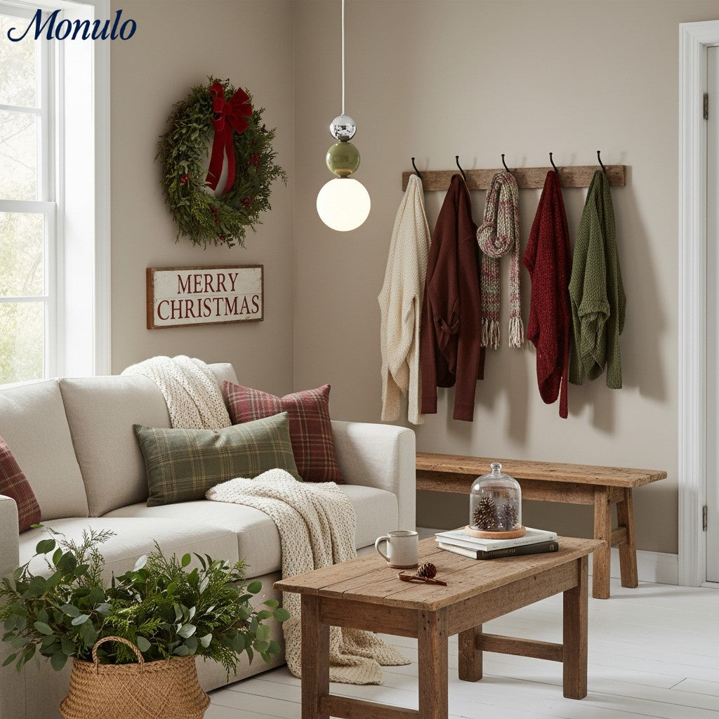 Lámpara colgante moderna Verdoma con esfera triple de vidrio brillante, estilo minimalista para comedores y salas de estar