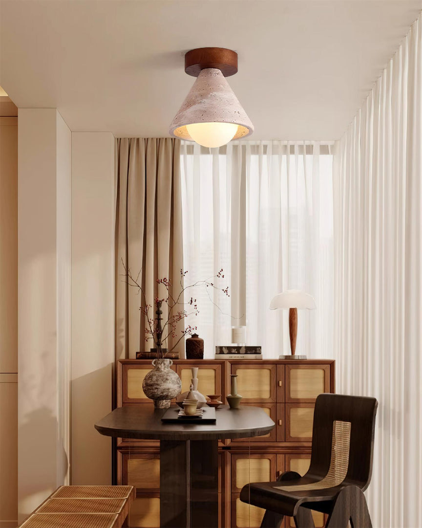 Creme Stil Eingang Gelb Travertin Walnuss Deckenlampe