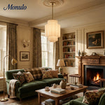 Load image into Gallery viewer, Geotower Glass Tiered Opal Pendant Light - Art Deco Vintage Style Ceiling Lamp for Living and Dining Areas
