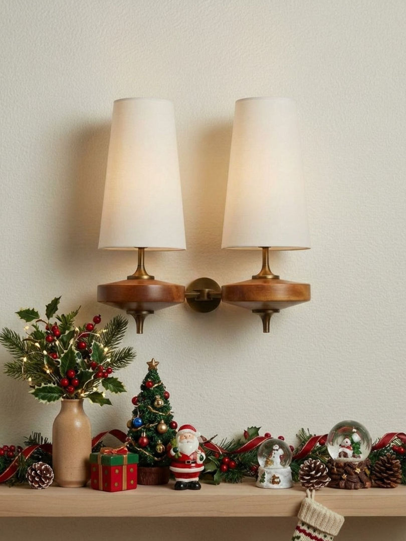 Rowan Retro Fabric Shade Wall Sconce – Classic Fabric Lighting For Bedroom