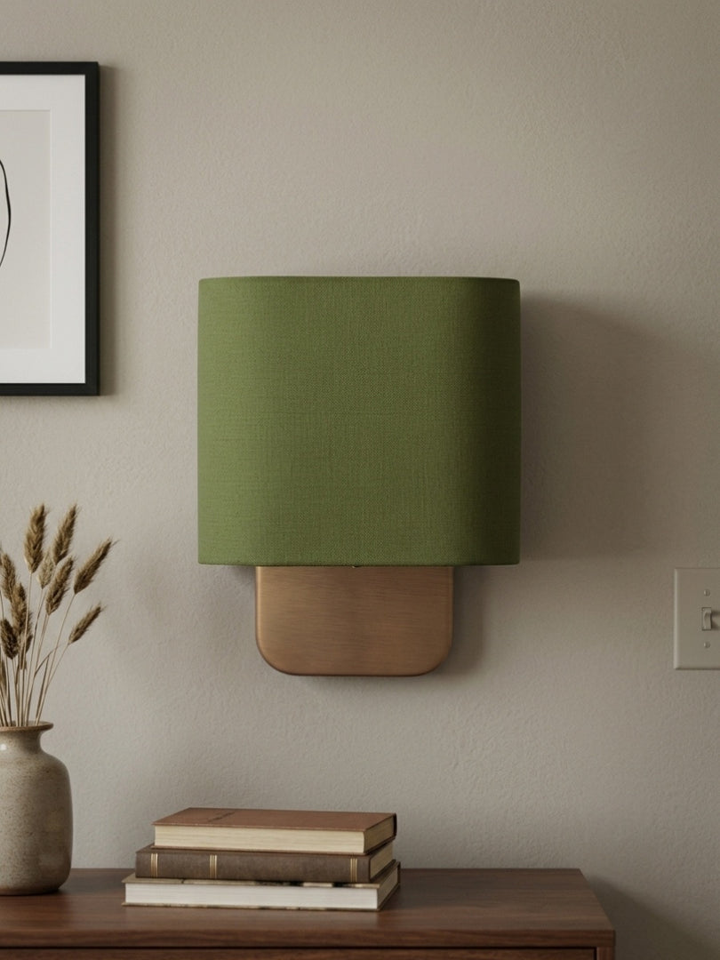 Nolvara Aleena Weiche Stoff Luxus Metall Stoff Wandlampe für Schlafzimmer Leselicht