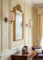 Load image into Gallery viewer, Vintage Milk Glass Sconce Bedside Hallway Eloise Wall Sconce
