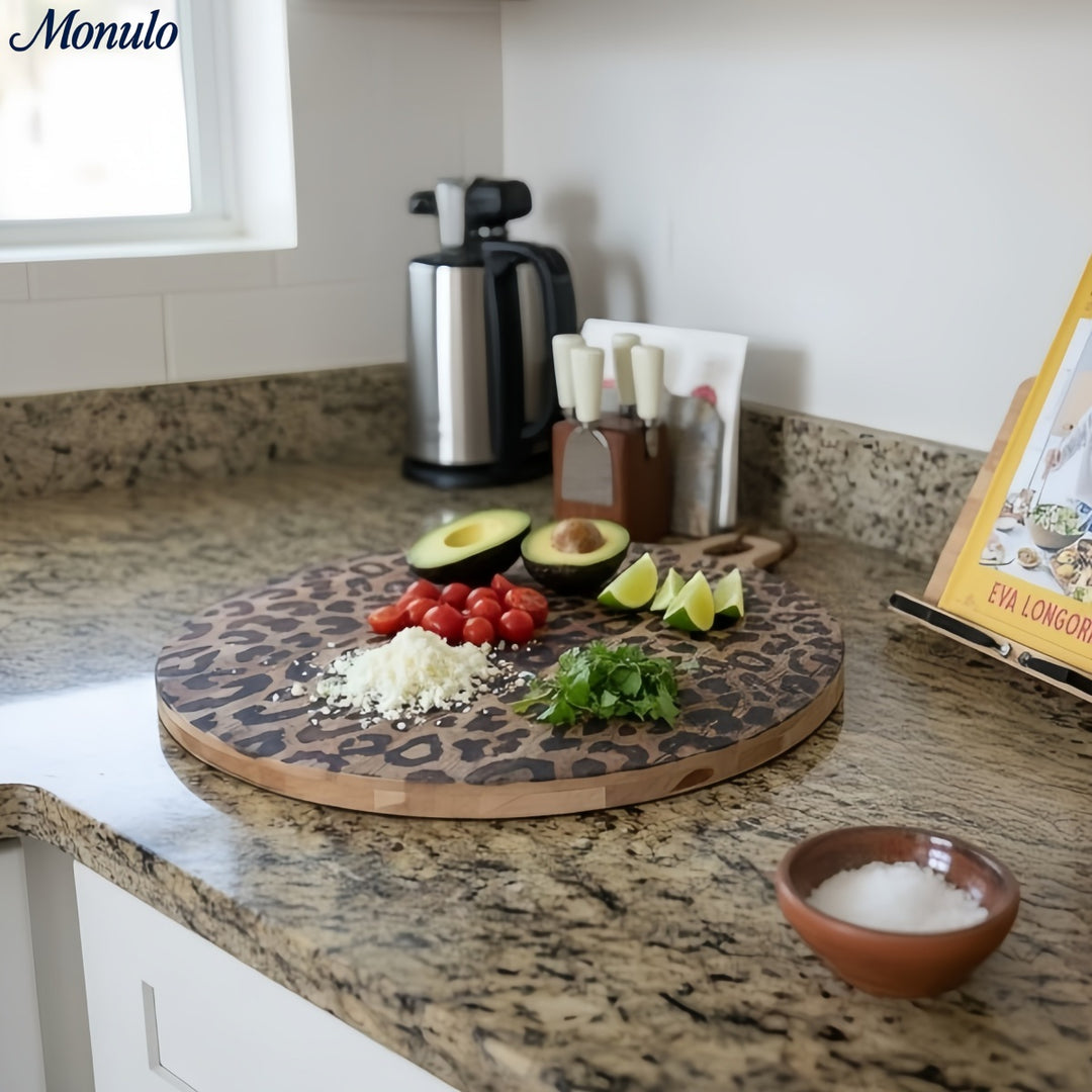 Leopard Solid Sapele Wood Board - Functional Dining Accessory for Kitchen