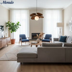 Charger l'image dans la visionneuse de galerie, Lustre Orrise à pétales en étages - Métal moderne et tissu pour salons et salles à manger