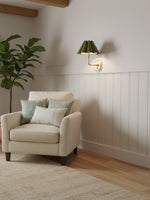 Load image into Gallery viewer, Capirise Pleated Shade Wall Sconce - Scalloped Fabric Bedroom Light
