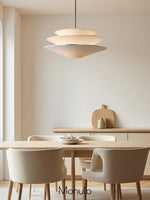 Load image into Gallery viewer, Solivara 3 Tier Linen Pendant Light – Modern White Linen Pendant
