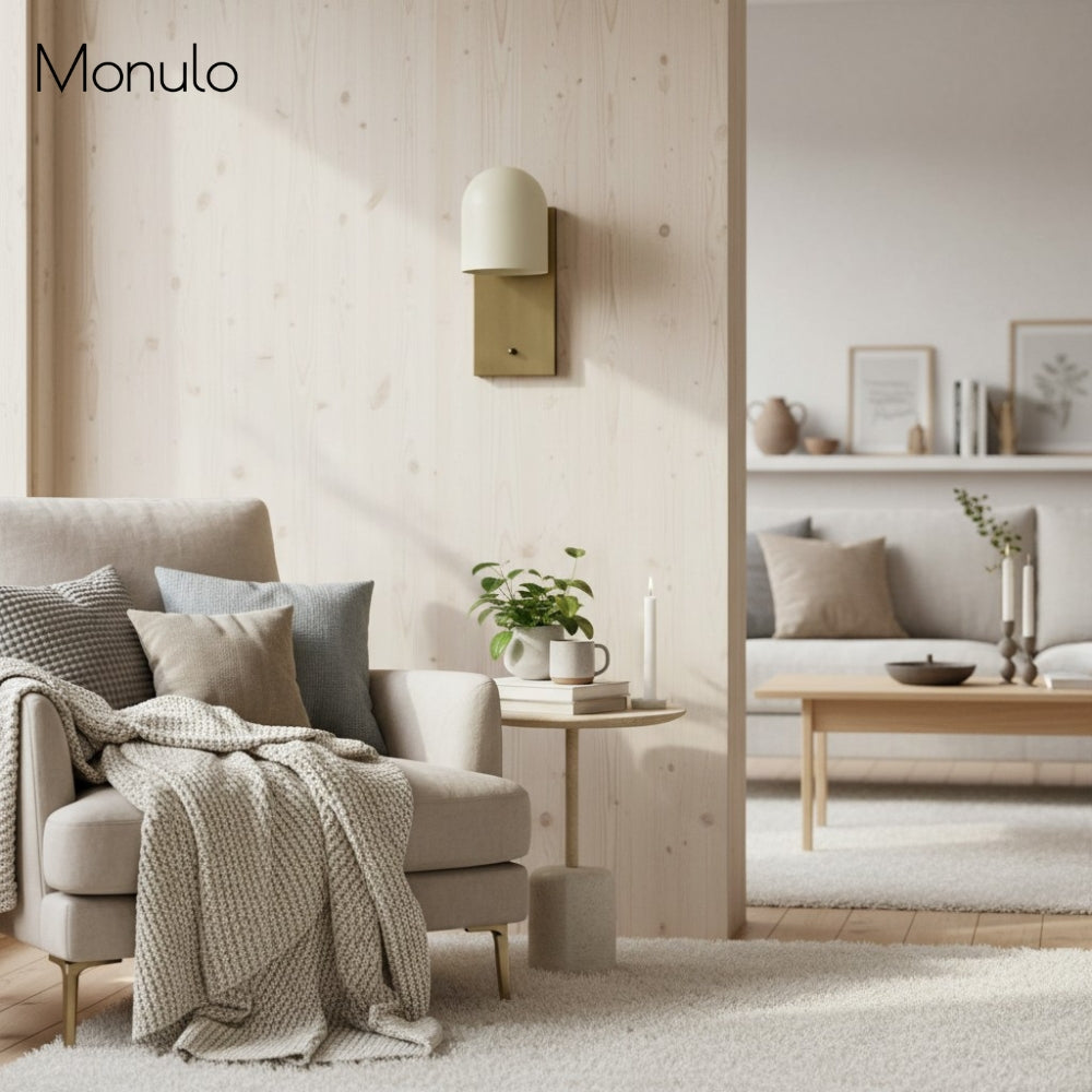 Applique murale Metio Dome en laiton, style milieu de siècle moderne – Un éclairage polyvalent pour les espaces de vie