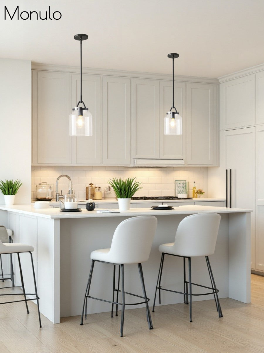 Hanton Nordic Metal Henry Pendant Light - Minimalist Glass And Metal Shade