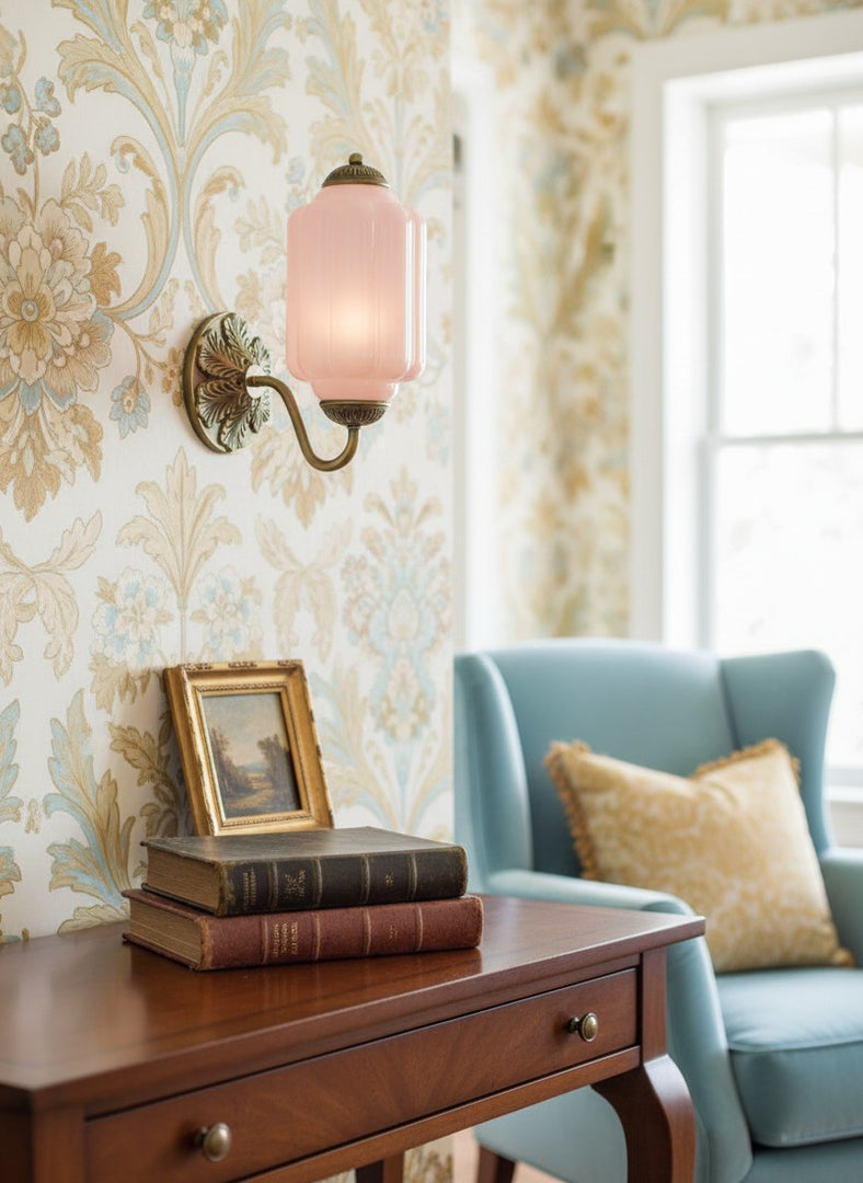 Vintage Milk Glass Sconce Bedside Hallway Eloise Wall Sconce