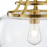 Load image into Gallery viewer, Lirra Classic Glass Dome Pendant – Timeless Pendant Light for Kitchens and Hallways
