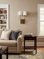 Load image into Gallery viewer, Vintage Fabric Wall Sconce – Double Drum Shade for Bedroom or Hallway
