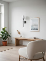 Load image into Gallery viewer, Classic Fabric Shade Battery Wireless Wall Sconce
