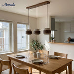 Load image into Gallery viewer, Travertine Wood Pendant Lamp - Modern Organic Hanging Light for Living Room