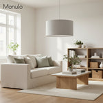 Load image into Gallery viewer, Dumora Fabric Drum Pendant — Sculptural Drum Shade Pendant in Modern Style for Dining Use
