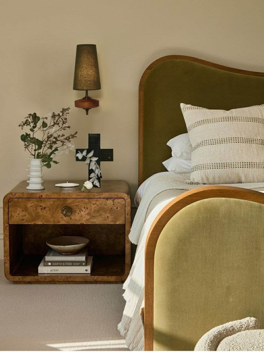 Rowan Retro Fabric Shade Wall Sconce – Classic Fabric Lighting For Bedroom