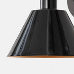 Load image into Gallery viewer, Industrial Modern Tapered Brass Gooseneck Sconce with Metal Silhouette