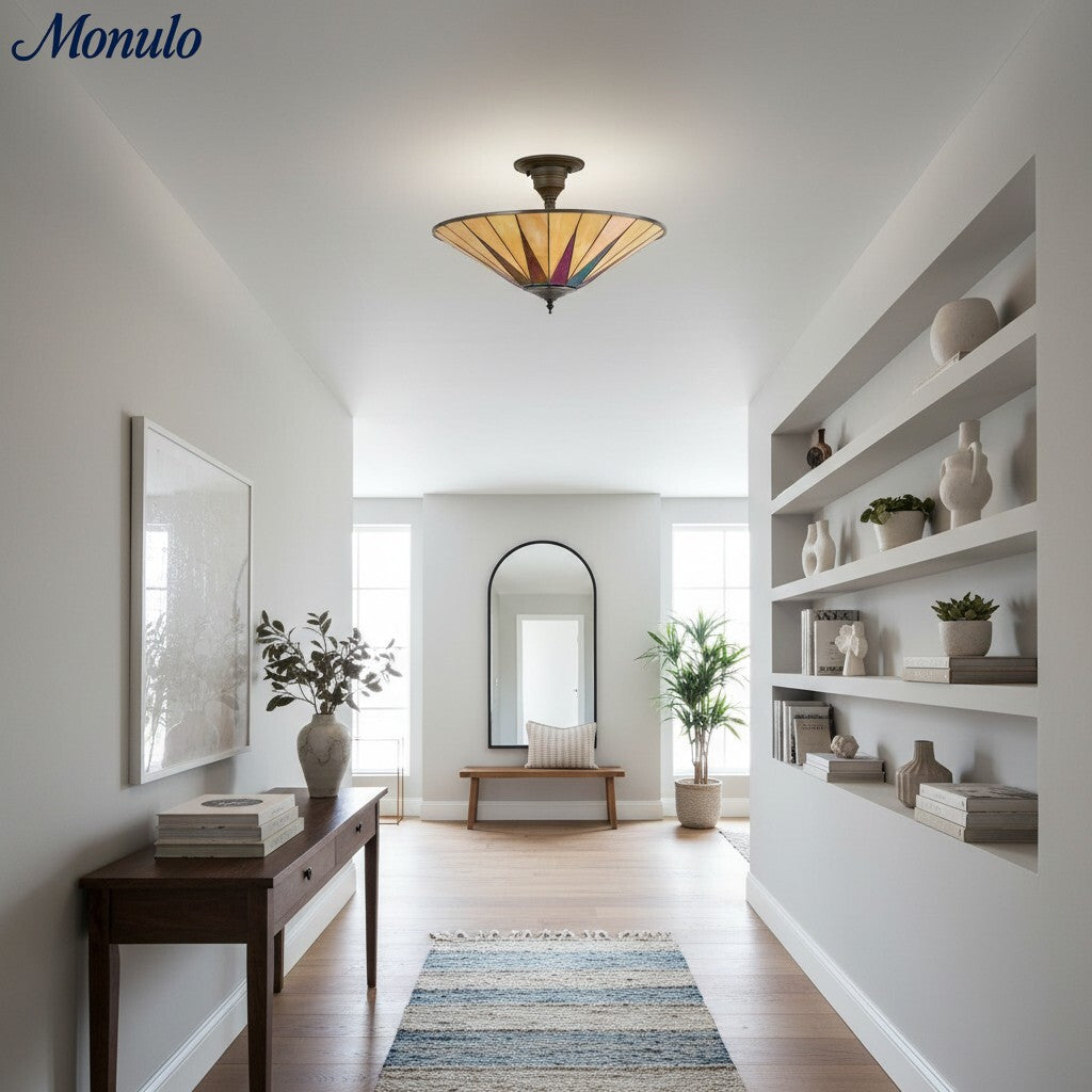 TF Colored Star Ceiling Light - Vintage Glass for Dining Rooms and Living Rooms