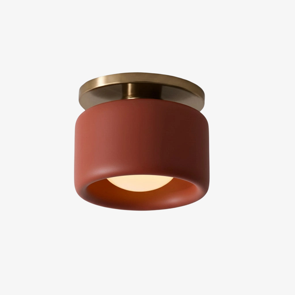 Cerova Porcelain Flush Mount Ceiling Light – Modern Low-Profile Fixture