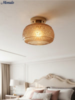 Load image into Gallery viewer, Vintage Glass Globe Ceiling Light - Textured Semi Flush for Any Room