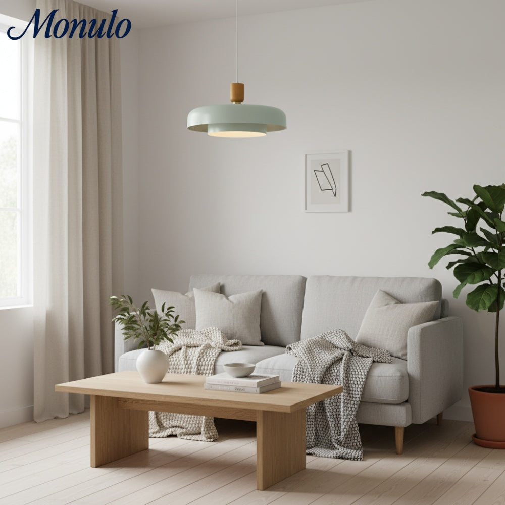 Oribela geschichtete Holzoberfläche moderne minimalistische hängende Pendelleuchte für Inseln und Foyers