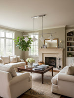 Load image into Gallery viewer, Art Deco Star Linear Pendant Light - Elegant Lighting for Kitchen Island  - Astris Cassiopeia
