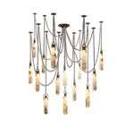 Bild in Gallery-Viewer laden, Carved Alabaster Hardwired Chandelier
