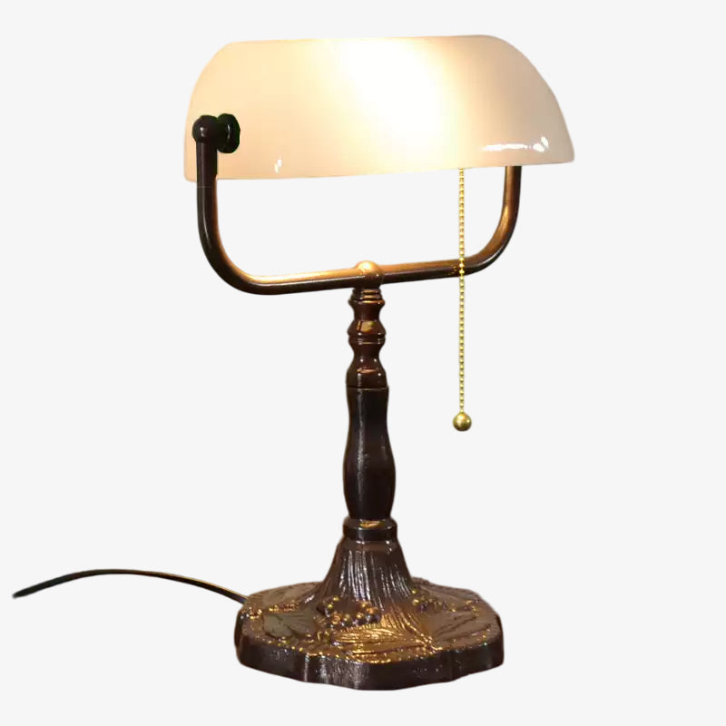 TF Tivanny Floral Stained Glass Desk Lamp - Vintage Table Light for Bedroom Study Living Room
