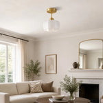 Charger l'image dans la visionneuse de galerie, Glass ceiling light in a styled living space