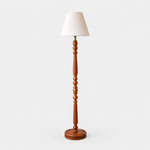 Load image into Gallery viewer, Vintage Solid Wood Floor Lamp with Optional Side Table
