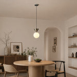 Cargar imagen en el visor de la Galería, Bauhaus Glass Pendant Lamp with Iron Accent for Kitchen