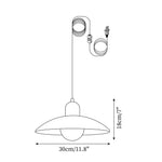 Charger l'image dans la visionneuse de galerie, Wood-Tone Metal Glass Plug-In Pendant