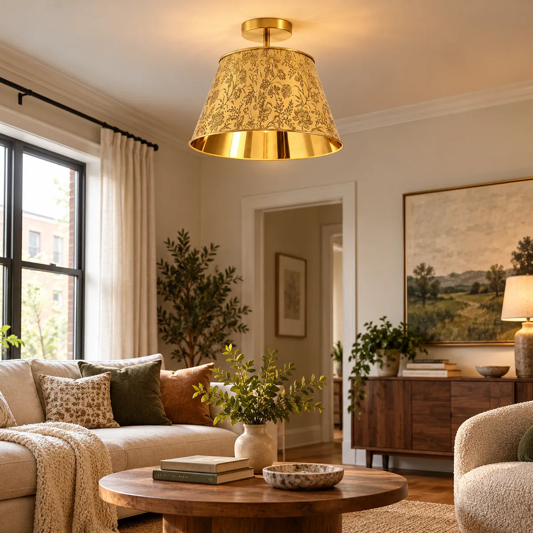 Tall Floral Shade for a Room with Height