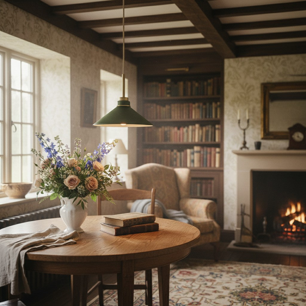 Aurenza Modern Farmhouse  Cone Pendant Light – Dimmable Kitchen and Entryway Lighting