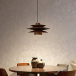 Load image into Gallery viewer, Layered Wood Plug-In Swag Pendant