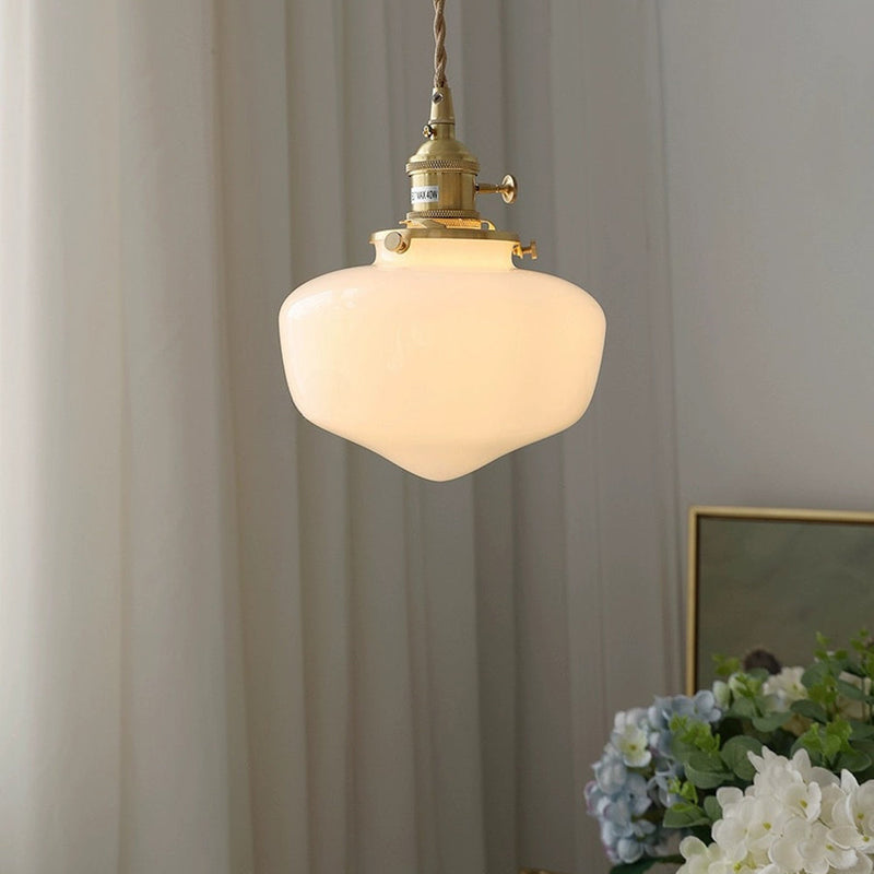 Suspension lanterne rétro en verre Radiant