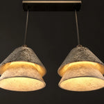 Bild in Gallery-Viewer laden, Grey Stone Pendant Light with Paper Diffuser